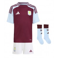 Camisa de time de futebol Aston Villa Ezri Konsa #4 Replicas 1º Equipamento Infantil 2024-25 Manga Curta (+ Calças curtas)